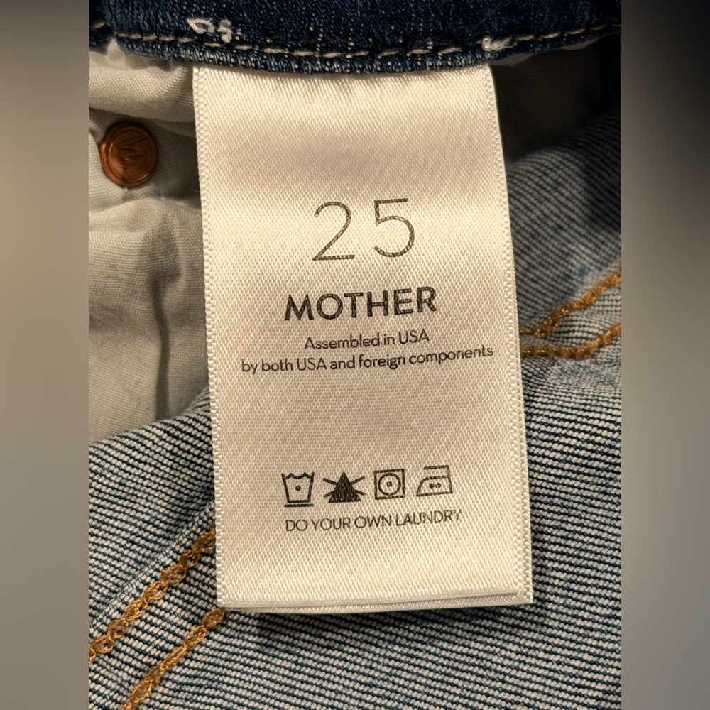 MOTHER Womens Jeans High Waisted Looker Teaming Up Skinny Dark Denim Jeans 25 - Picture 12 of 16